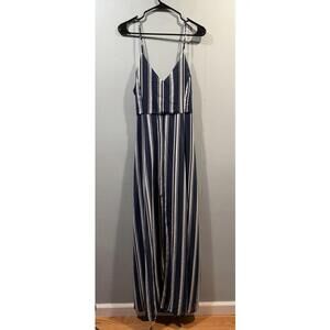 Womens Unbranded Long Blue Dress Size XL White Striped